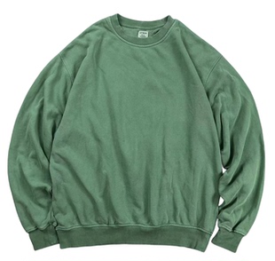 潮牌秋冬素色OVERSIZE廓形圆领洗水加绒卫衣 高品CITYBOY百搭外衣