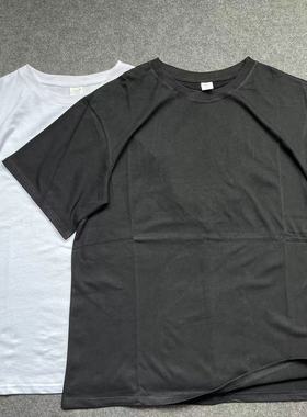 纯色高克重 新疆棉OVER SIZE大版阔胸落肩短袖 夏季宽松通勤百搭T