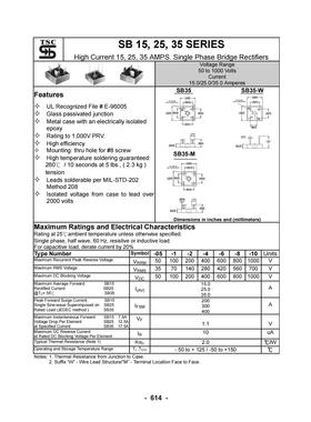 SB3501 SB3502 SB3504 SB3506 SB3508 SB3510 35A大功率整流硅桥