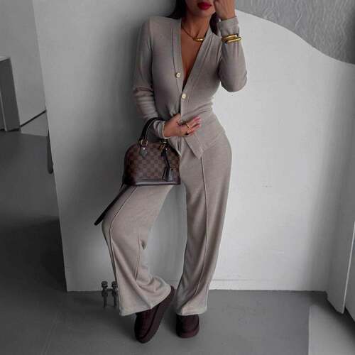 Women's Spring Autumn Casual Fitted Button Front Cardigan