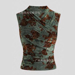 Womens Vintage Fashion Comfortable Floral Collar Waist