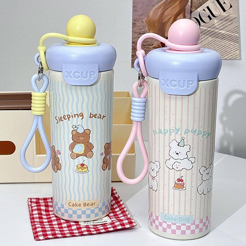 新款316不锈钢水杯女高颜值保温杯大容量便携咖啡杯学生吸管杯子