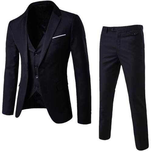Men'S Business And Leisure Suit Three Piece Set Groom And