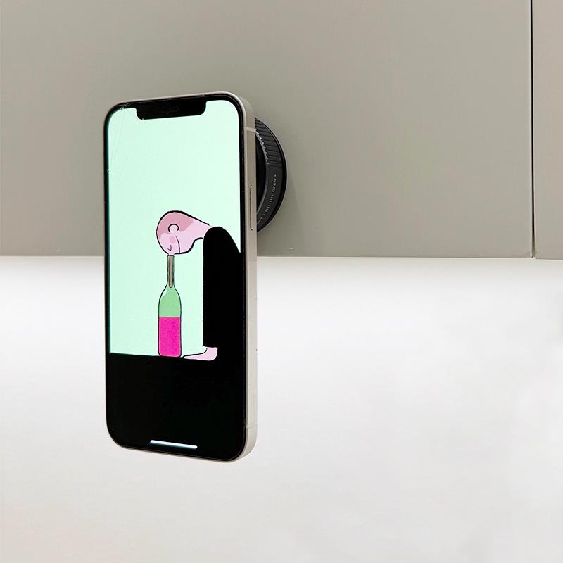 【浴室好物】磁吸手机支架卫生间镜子可旋转懒人架子真空吸附折叠