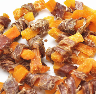 宠物零食肉干猫狗零食鸭肉红薯干 鸭肉红薯条400G 奇可家 大袋简装