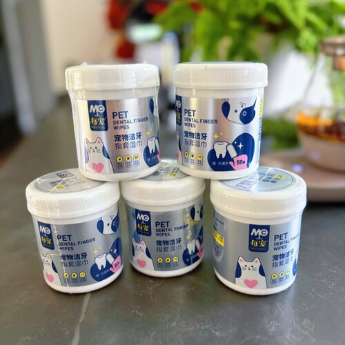 宠物洁牙指套湿巾狗狗猫咪刷牙