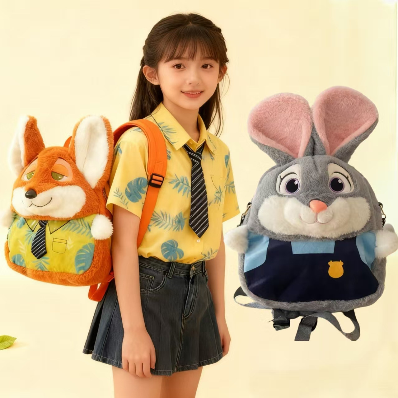 儿童背包可爱卡通兔子朱迪狐狸尼克毛绒公仔双肩包轻便小女孩书包,玩具/童车/益智/积木/模型,书包,淘宝优惠券,粉丝福利购,淘宝优惠卷