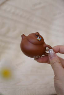 50cc小可爱生砂朱泥紫砂壶 泡茶壶 可爱女生茶壶 投3g茶叶足够