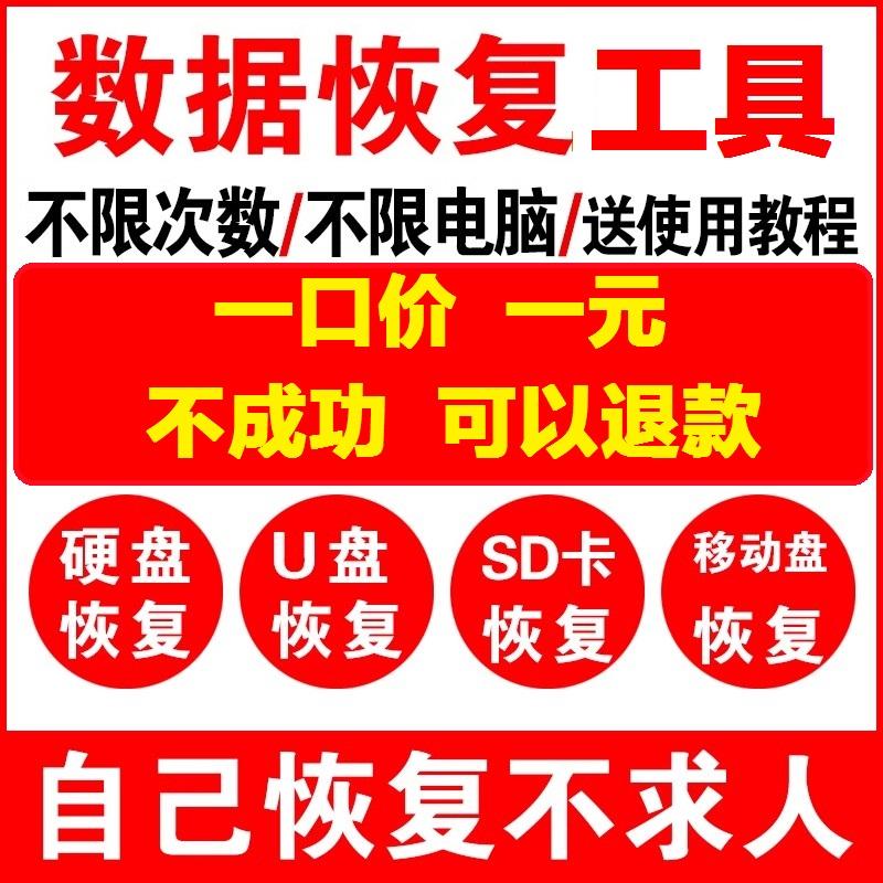 电脑移动硬盘数据恢复u盘内存sd卡维修服务照片视频文件软件修复