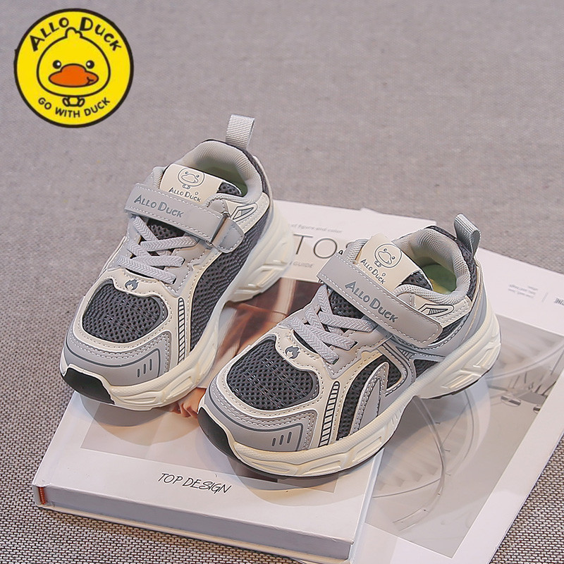 小黄鸭男童鞋子女童运动鞋2026春秋款宝宝鞋子网面透气儿童跑步鞋