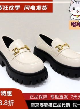 断码清仓Kiss Kitty小猫春马衔扣一脚蹬英伦小皮鞋SA54151-36