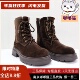 KISSCAT接吻猫2025冬季 加绒户外靴绑带毛毛靴马丁靴女KA65796