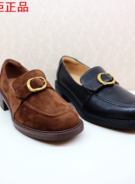 KISSCAT接吻猫2026春季通勤真皮乐福小皮鞋女鞋乐福鞋K76106A-50