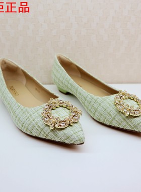 Tigrisso蹀愫2026春蝶愫羊反绒高跟尖头配裙子单鞋女T76135A-02