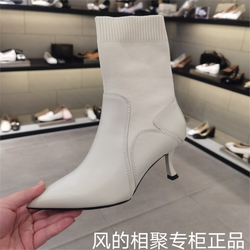 STACCATO思加图2026秋尖头牛皮时装靴细跟女短靴ED382DZ3