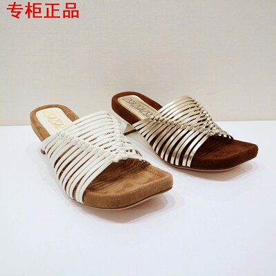 zsazsazsu莎莎苏2026夏新编织高跟凉拖鞋女外穿羊皮Z76303A-10
