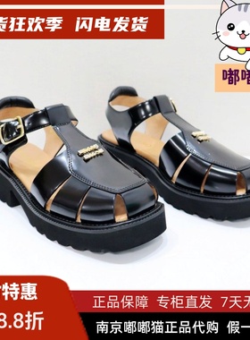 Tigrisso蹀愫2025夏蝶愫厚底罗马凉鞋中跟镂空包头凉鞋TA65321-52