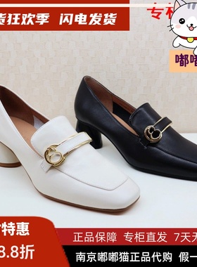 断码清仓KISSCAT接吻猫春新款KA31506-12粗高跟女单鞋KA21506-12