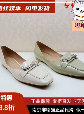 断码清仓zsazsazsu莎莎苏春方头低跟浅口软底浅口单鞋ZA32117-42