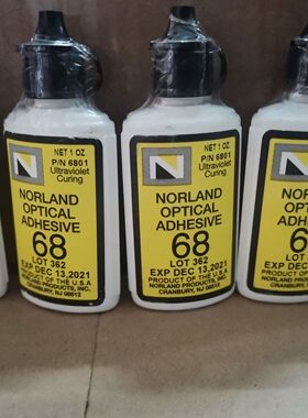 包邮含税美国进口NORLAND诺兰紫外线UV固化胶NOA68塑料表面粘合剂