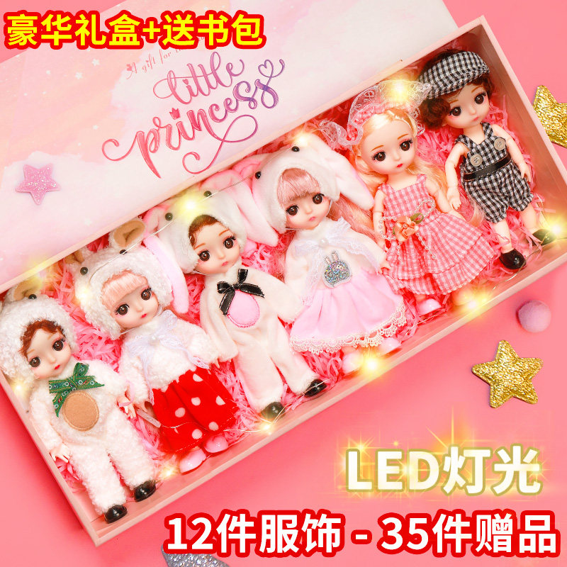 小女孩子生日礼物新年3-9岁浅仔芭比娃娃玩具7儿童5女生6一13公主