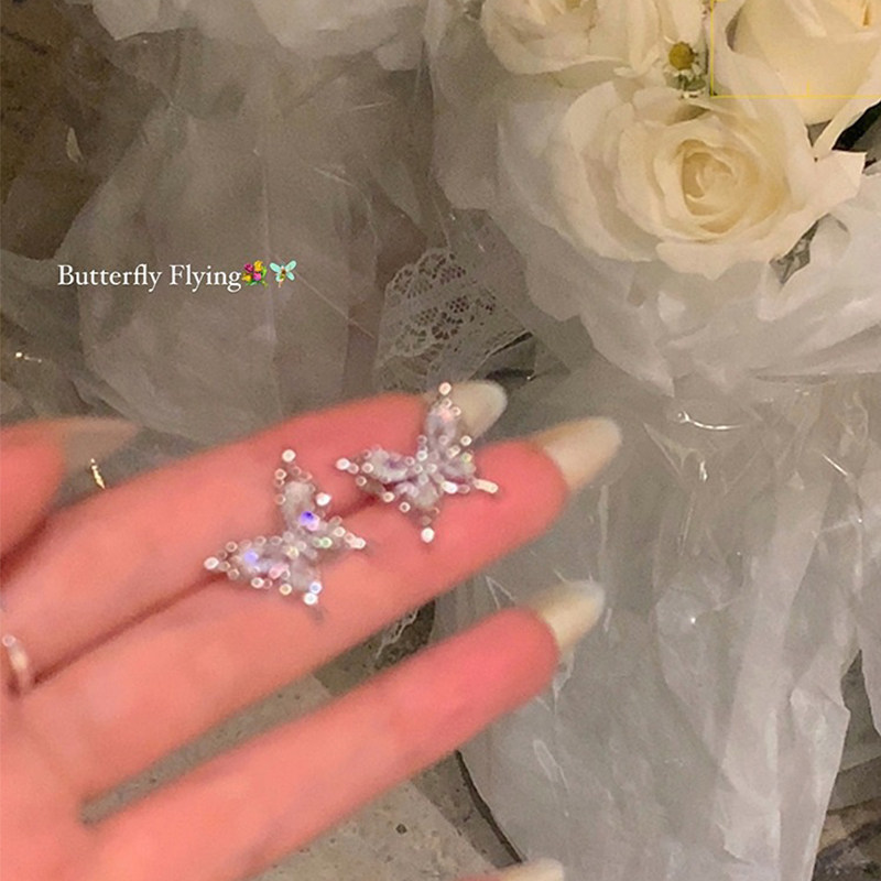 小巧珍珠蝴蝶耳环女轻奢小众纯银耳钉无耳洞耳夹设计感闪钻耳饰,饰品/流行首饰/时尚饰品新,耳钉,淘宝优惠券,粉丝福利购,淘宝优惠卷