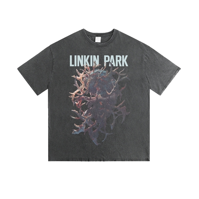 短袖青春流行青少年洗水磨边T恤