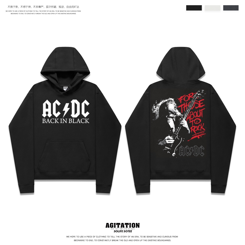 acdc金属直流布鲁斯摇滚套头卫衣
