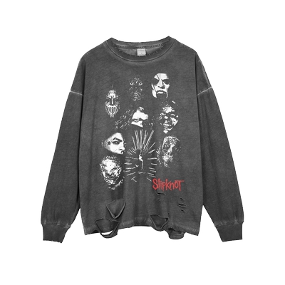 欧美式复古乐队金属印花slipk