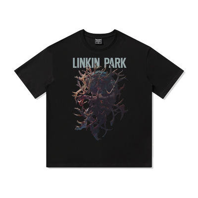 美式高街insbf重磅oversize短袖半摇滚T恤电子linkinpark联合公园