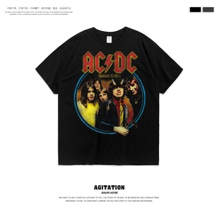 乐队acdc潮半袖 硬摇滚T恤布鲁斯短袖 上衣男女重金属欧美rock经典
