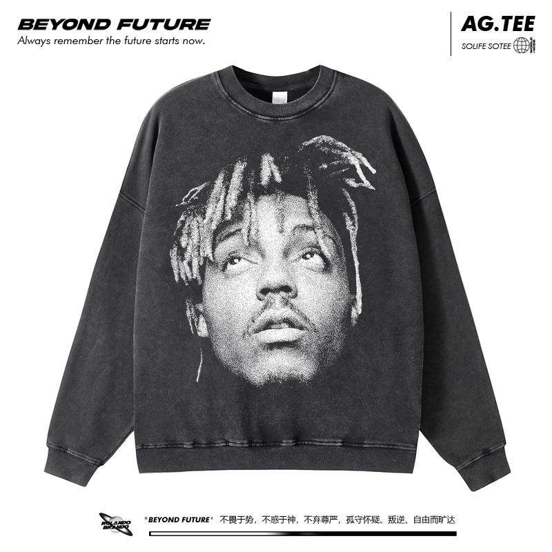 做旧情侣装水洗美式复古卫衣圆领