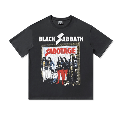 blacksabbath黑色安息日高街摇滚英伦金属短袖T恤宽松潮oversize