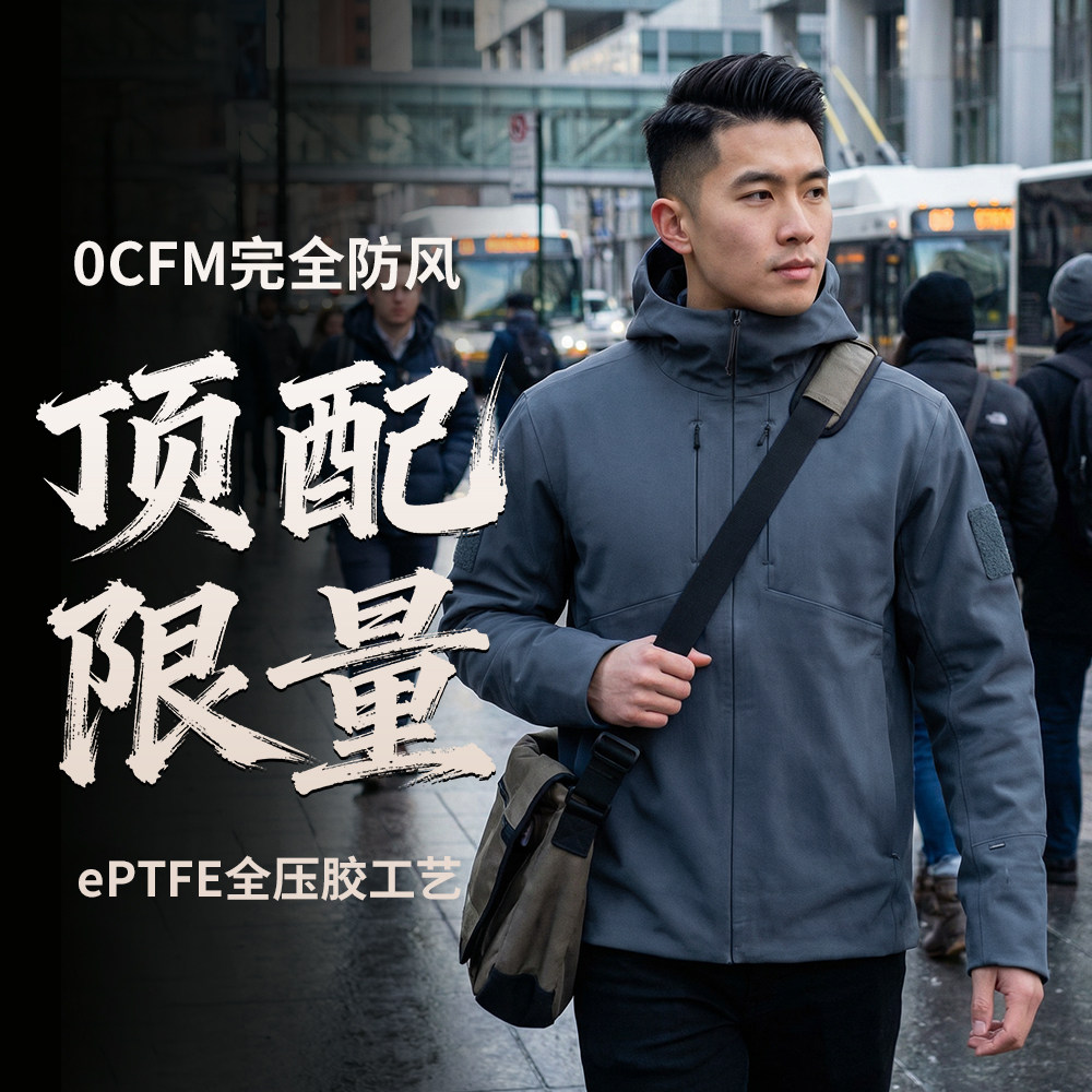 lab VINN联名款之止风者全压胶防风防小雨男软壳冲锋衣户外ZT1055,户外/登山/野营/旅行用品,软壳衣,淘宝优惠券,粉丝福利购,淘宝优惠卷