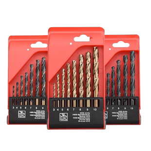 钻头套装麻花钻头家用金属打孔木工不锈钢手电钻转头多功能1-10mm