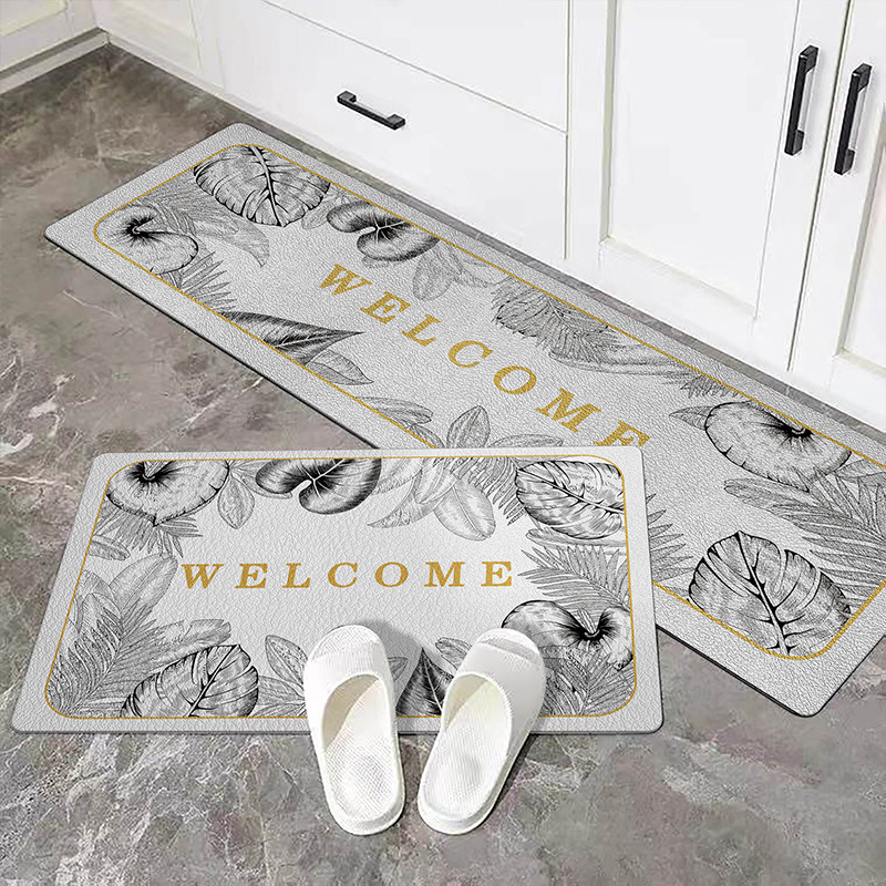 北欧厨房地垫防滑防油pvc耐脏