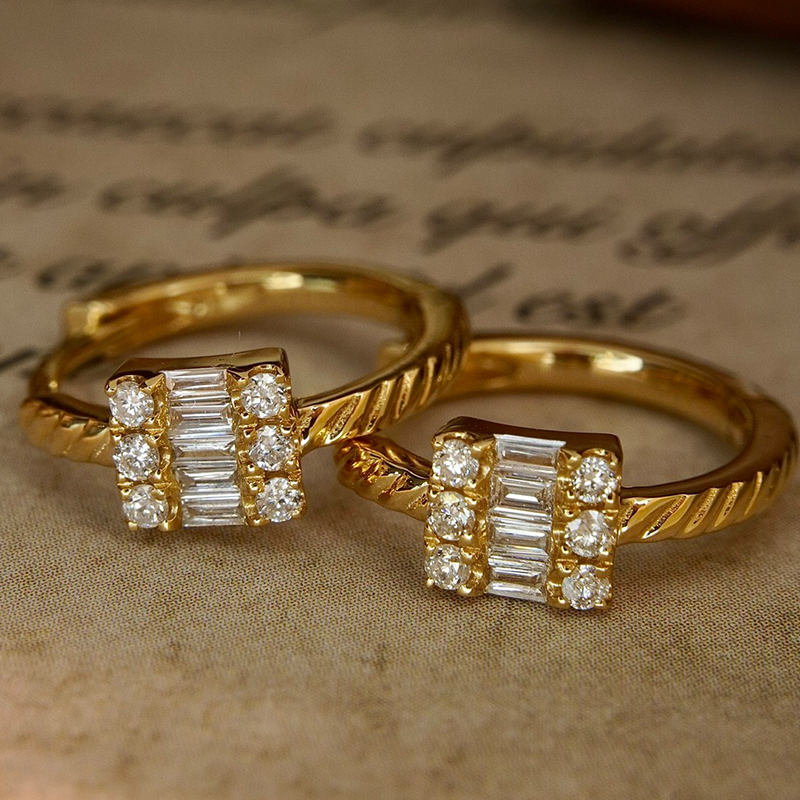 天然钻石耳钉宝创集冰糖