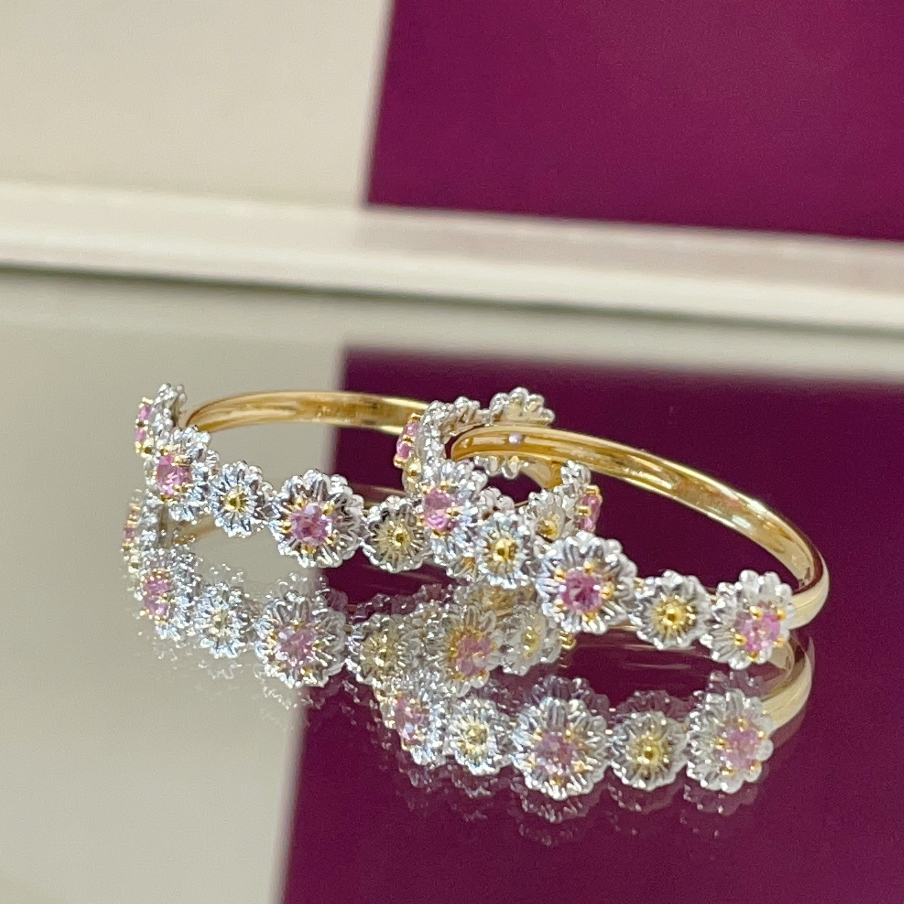 宝创集18K金镶约0.17克拉天然彩色蓝宝石双色雏菊造型戒指小清新,珠宝/钻石/翡翠,手饰,淘宝优惠券,粉丝福利购,淘宝优惠卷