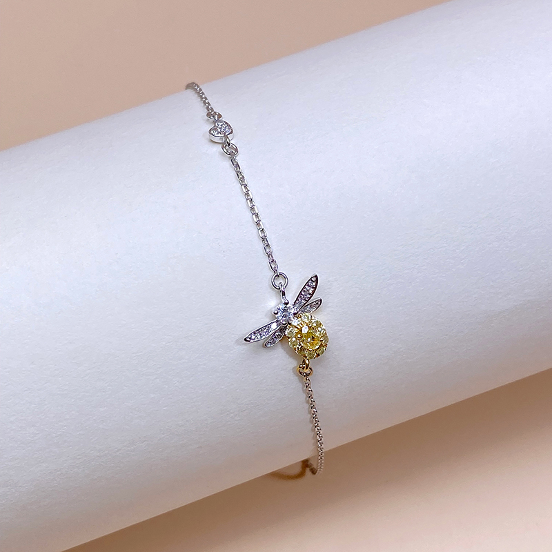 天然黄钻18K金手链宝创集