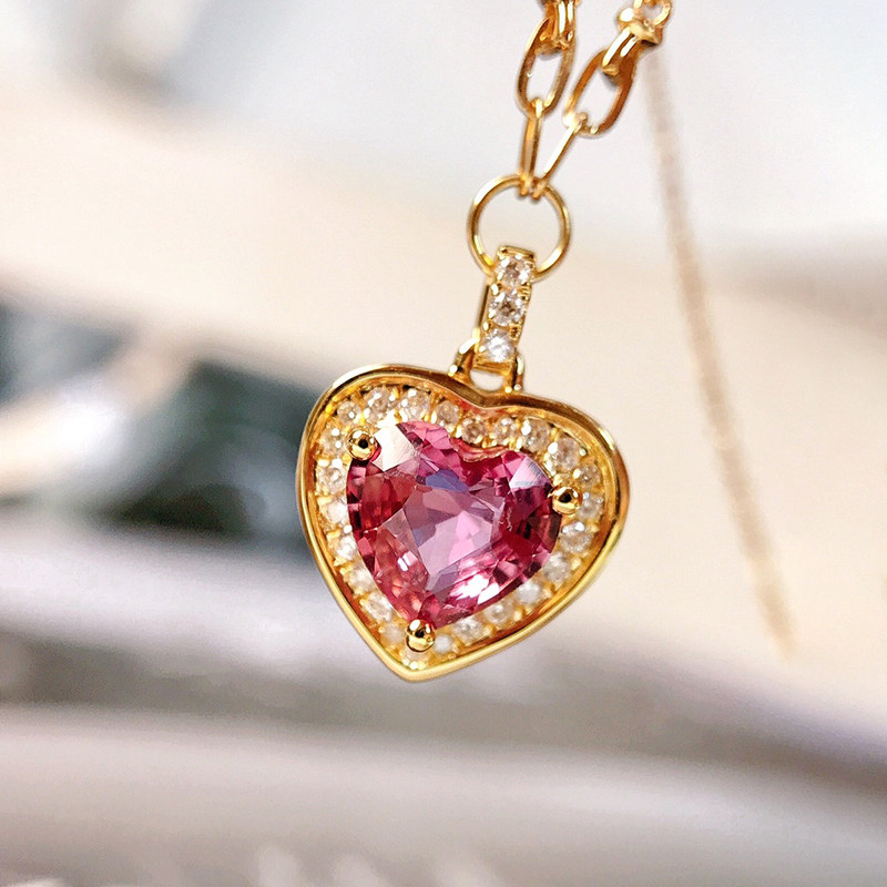 帕帕拉恰项链宝创集心形锁骨链