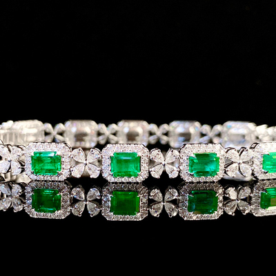 天然祖母绿祖母绿手链宝创集