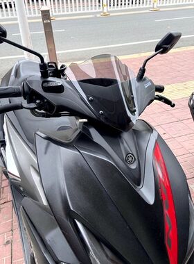 适用16-24款雅马哈NVX155 AEROX155改装挡风前风挡玻璃黑色挡风板