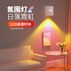 充电落日氛围灯壁挂卧室床头小夜灯客厅装 饰背景墙夕阳免打孔射灯