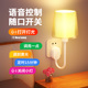 语音控制小夜灯人工智能高级声控感应开关灯遥控卧室床头睡眠台灯