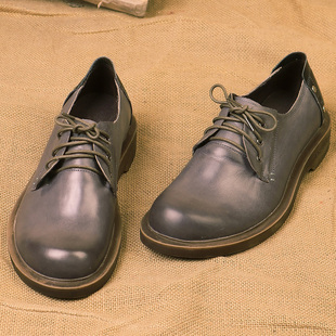 低帮马丁靴男真皮英伦风头层牛皮工装大头鞋圆头厚底商务休闲鞋潮