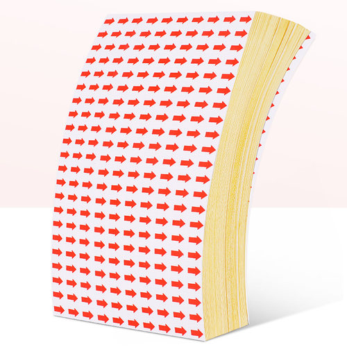 创易不干胶标签贴纸单箭头红色