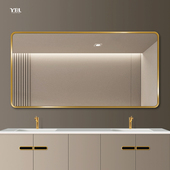 圆角铝合金浴室镜梳妆镜卫生间壁挂洗漱台化妆镜洗手间镜子卫浴镜