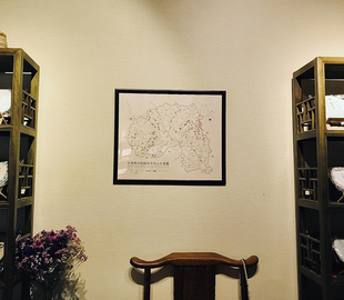 2021年|曼臻定制茶山图普洱临沧版纳茶区裱框 尺寸63x53cm