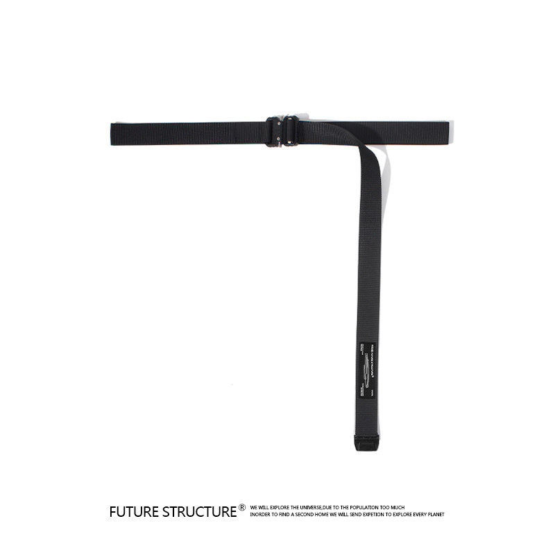 未来结构 原创设计工装机能腰带快拆金属插扣造型战术腰带帆布男