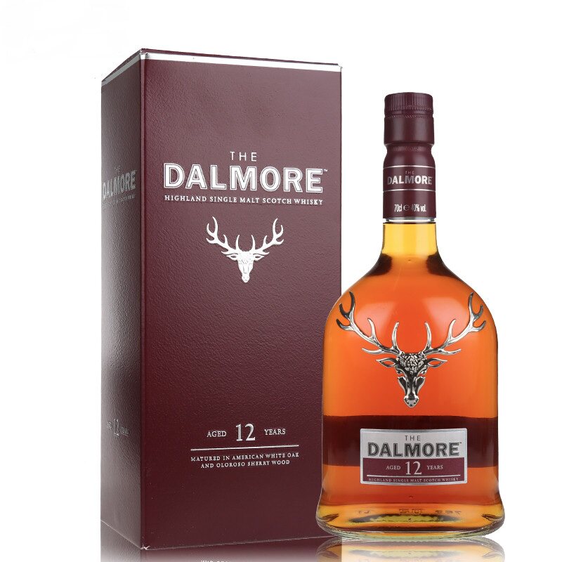 苏格兰进口洋酒Dalmore帝摩/大摩/达尔摩12年单一麦芽威士忌